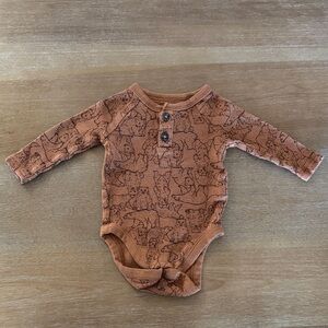 Old Navy Brown Animal Print Baby Bodysuit